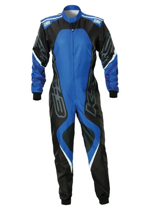 Pro Racing Suit Black Blue front view