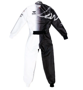 Kart Republic x OMP Pro Karting Suit Black White side view