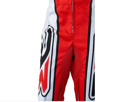 RacyKart Pro Karting Suit Red White lower detail