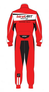 BirelART Racing Pro Karting Suit Red Black back view