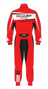 BirelART Racing Pro Karting Suit Red Black back view