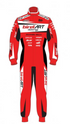 BirelART Racing Pro Karting Suit Red Black front view