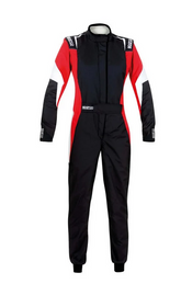 Pro Racing Suit Black Red White front view
