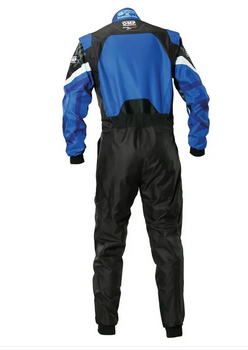 Pro Racing Suit Black Blue back view